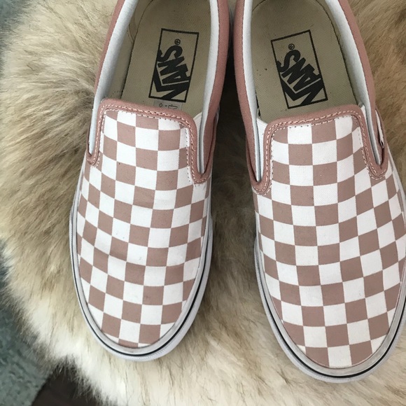 Vans Shoes - Pink checkered Authentic Vans